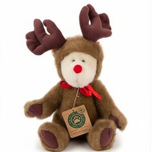 Boyds Archive Rudy Z. Mooseberg Bear  Rudolph 13" Plush Stuffed Annimal Toy